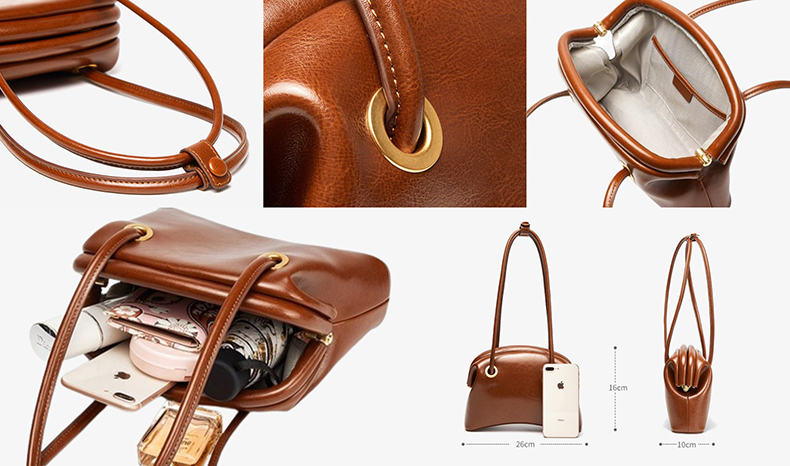 Women's retro leather shoulder handbag c